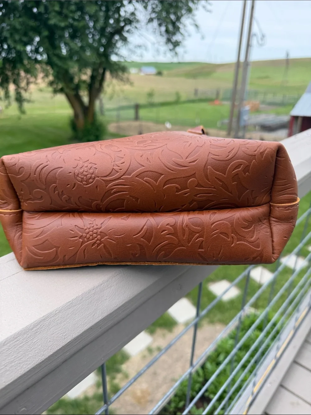 New Portland Leather Mini Crossbody Snap Tote in Meadow